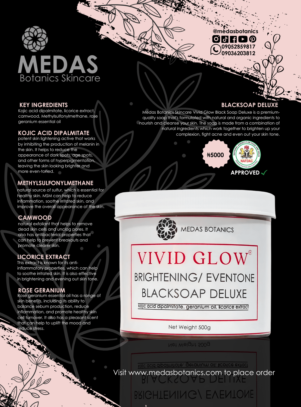 Get a Vibrant and Radiant Skin with Medas Botanics Skincare Vivid Glow Black Soap Deluxe
