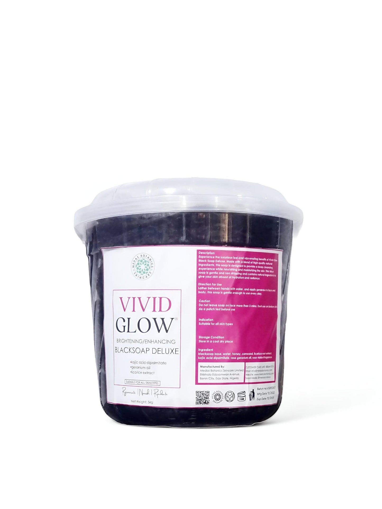 Vivid Glow Complexion Enhancing Black Soap Deluxe