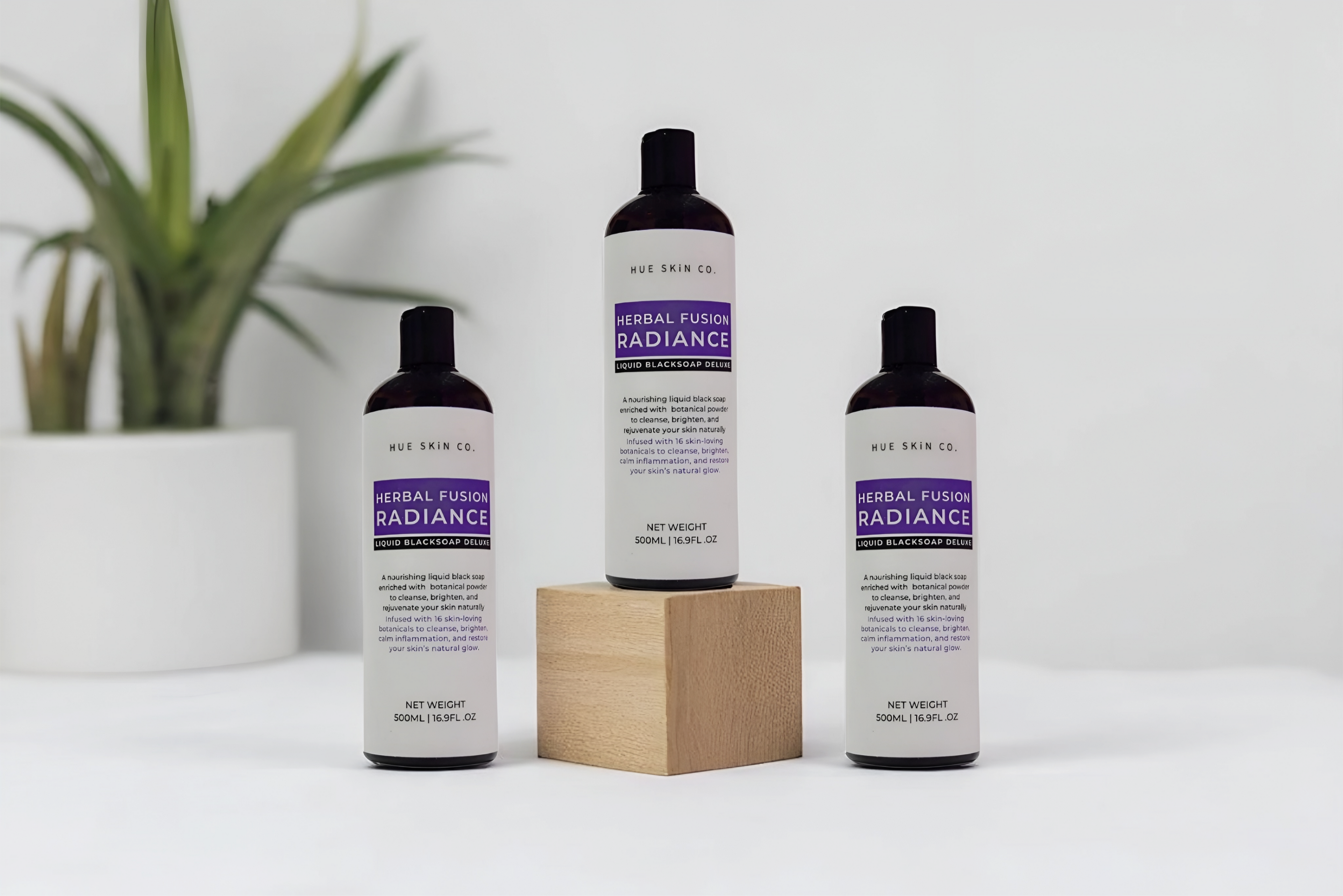 Herbal Fusion Radiance Liquid Black Soap with camwood and licorice for brightening skin