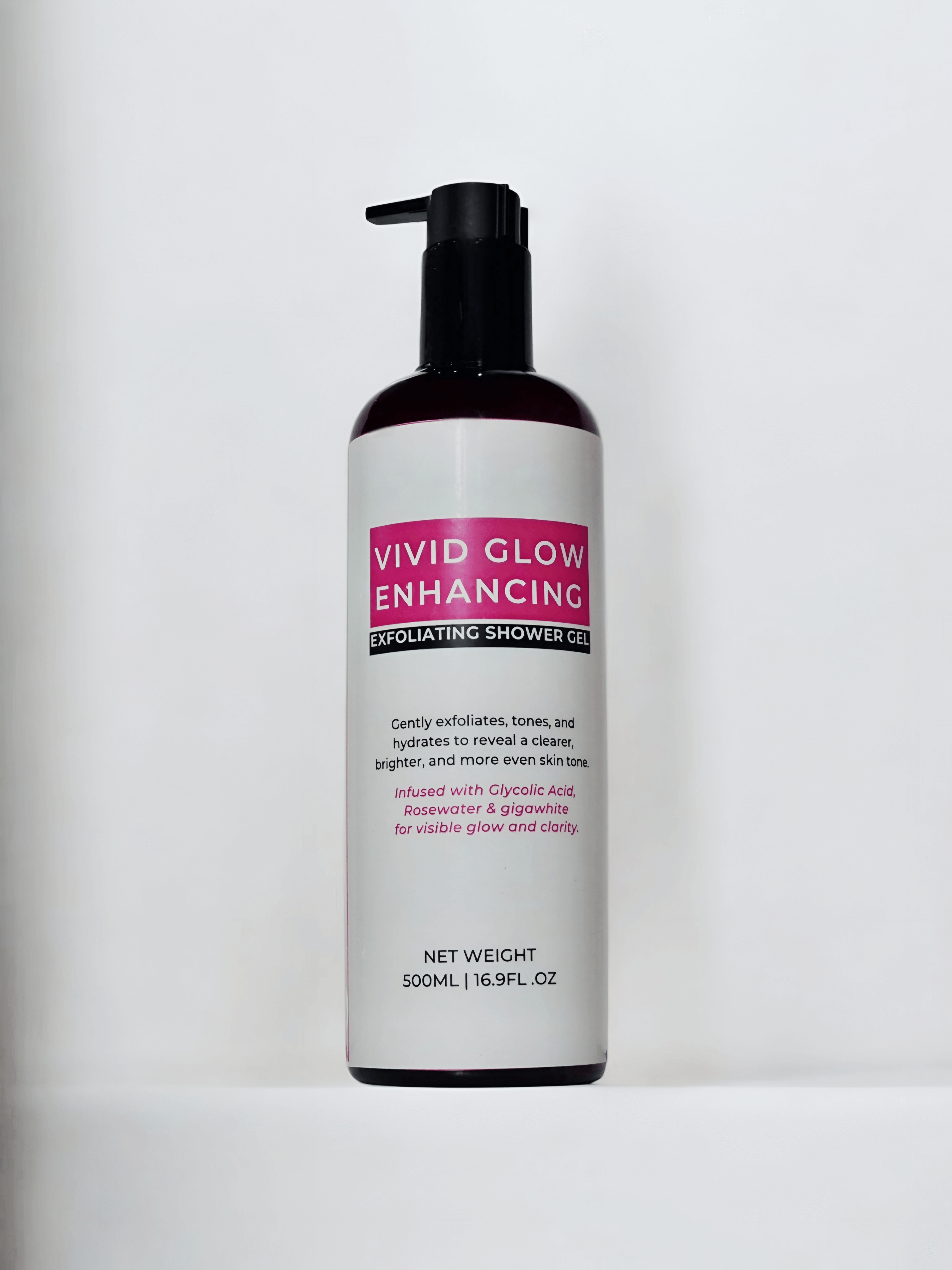 Vivid Glow Enhancing Shower Gel – For Discoloration, Dark Spots & Dull Skin in a bottle