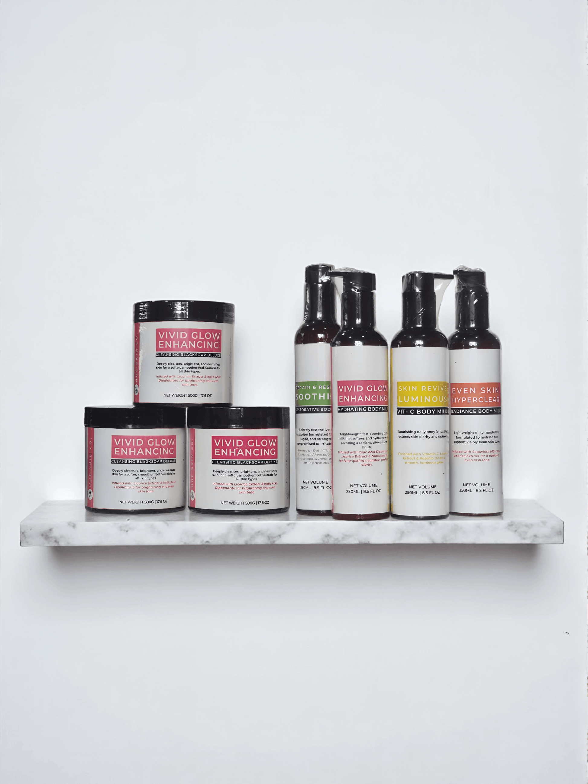 Image of Skin Revive Luminous Sheasoap Deluxe among skincare products on a shelf.